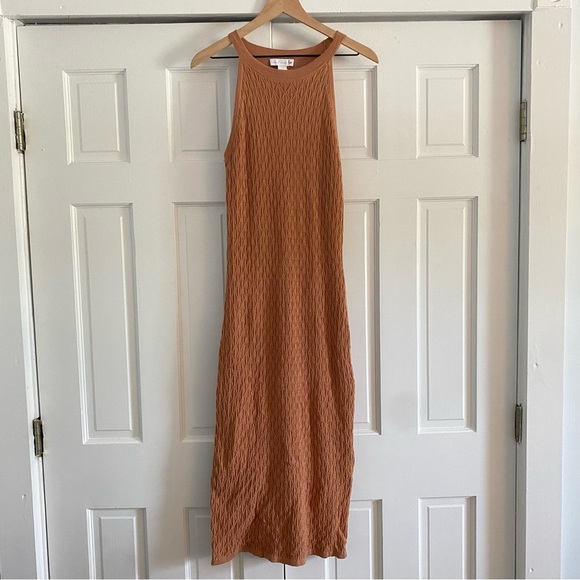 House of Harlow 1960 Textured Tan Maxi Dress - Picture 1 of 5